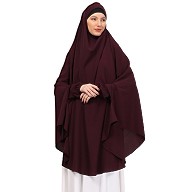 Premium Prayer Hijab -Burgundy Premium Prayer Hijab -Burgundy